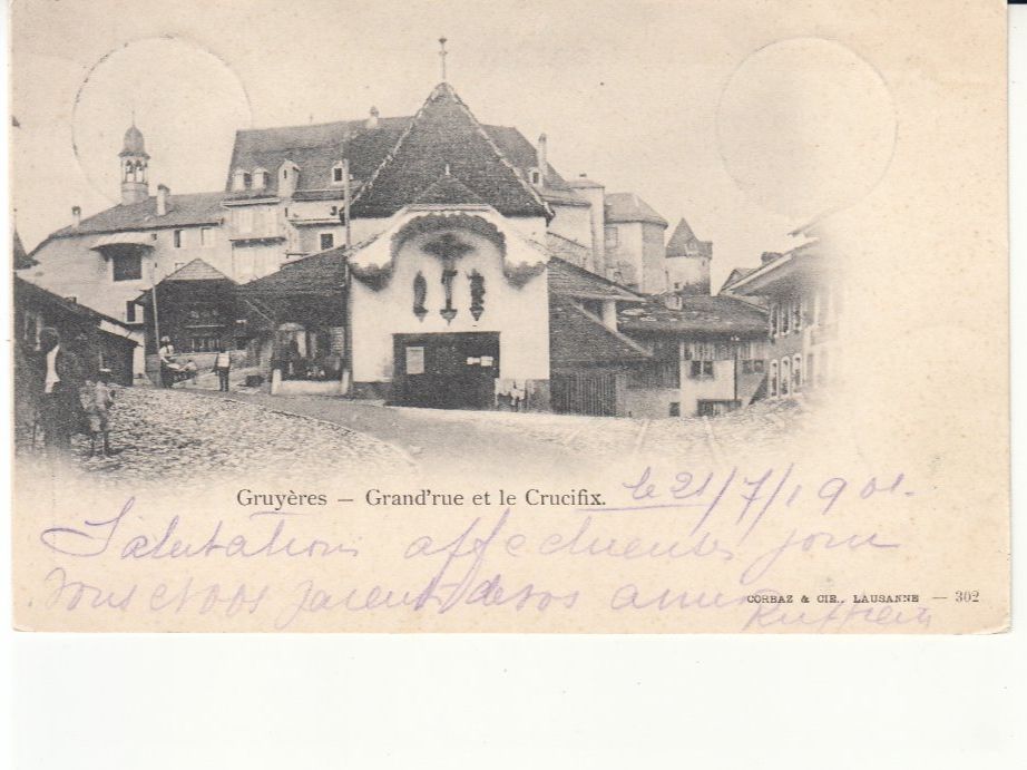 Cartoline postali: Gruyères 1901 – Usato da Bürglen TG venduto da StampGraf