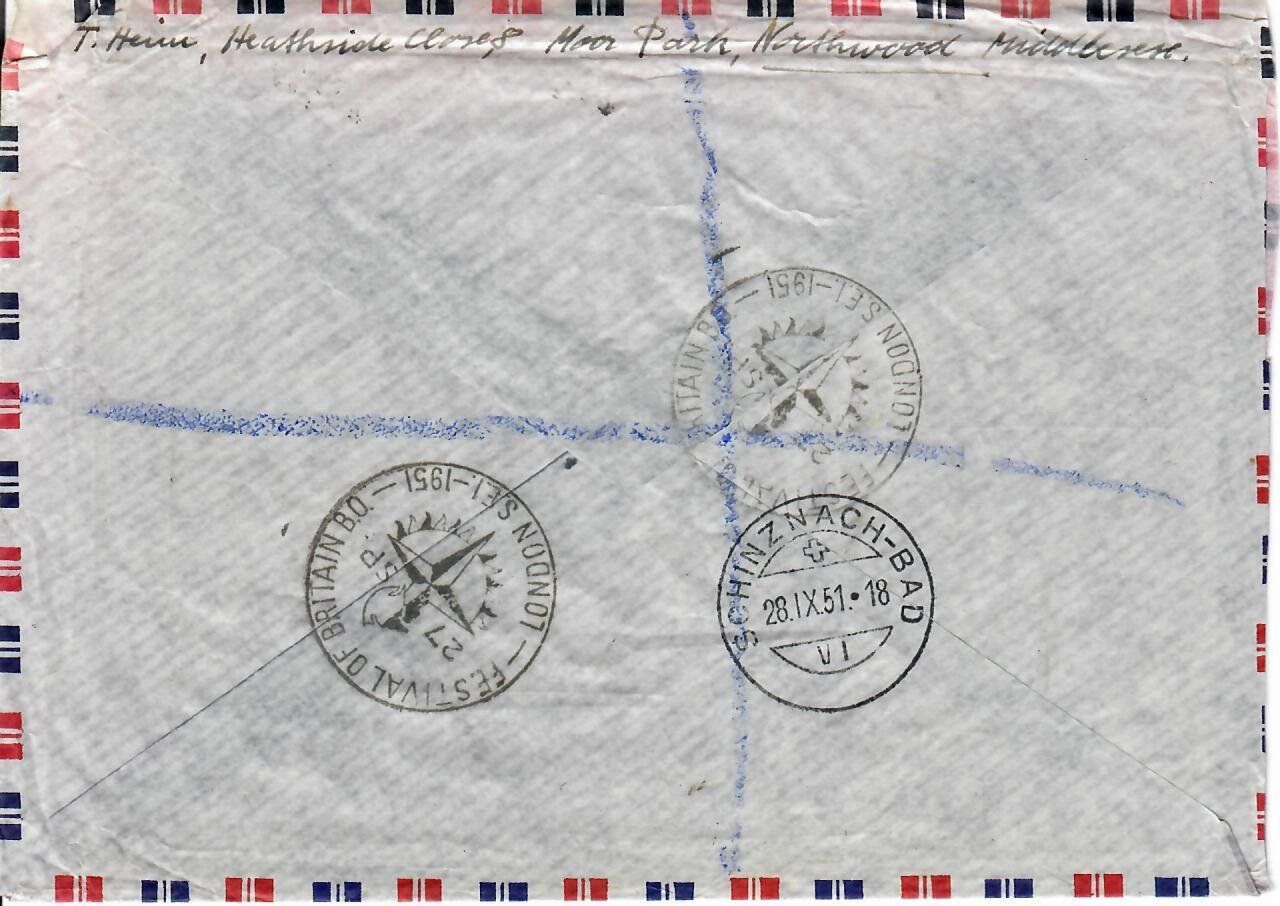 Tous les timbres: Brief, England  1951 – D'occasion à Hochdorf par Ziegel-16 1