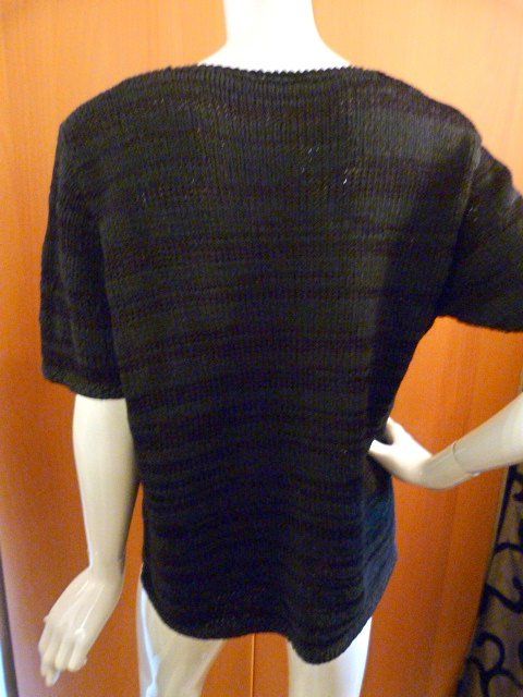 Maglioni & Felpe: Handgestrickter Sommerpullover, Gr. 44, schwarz gestreift % – Usato da Nunningen venduto da Fashion-Ave51 2