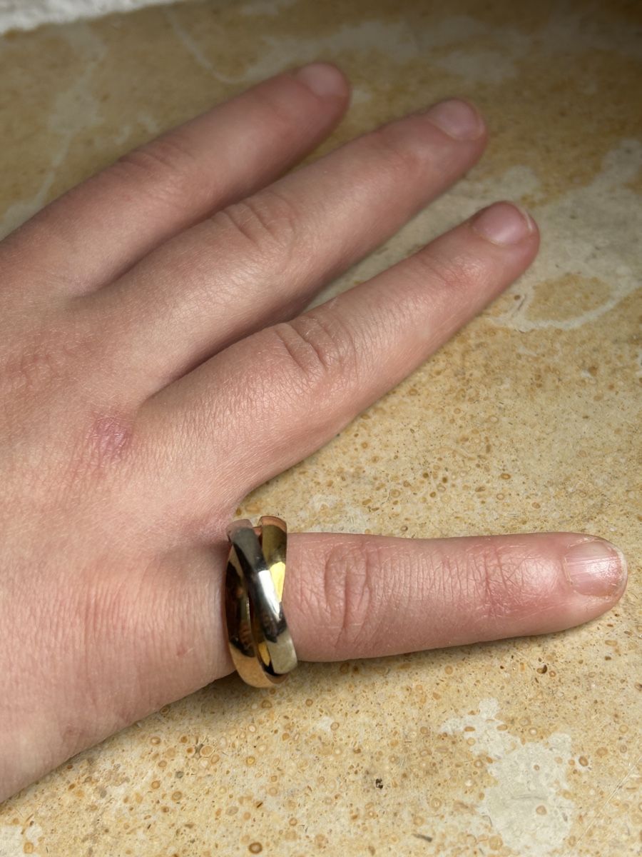 Anelli: Dreifarbiger Trinityring Gr. 45 (14.2mm)  – Usato da Laufen venduto da belleskulptur