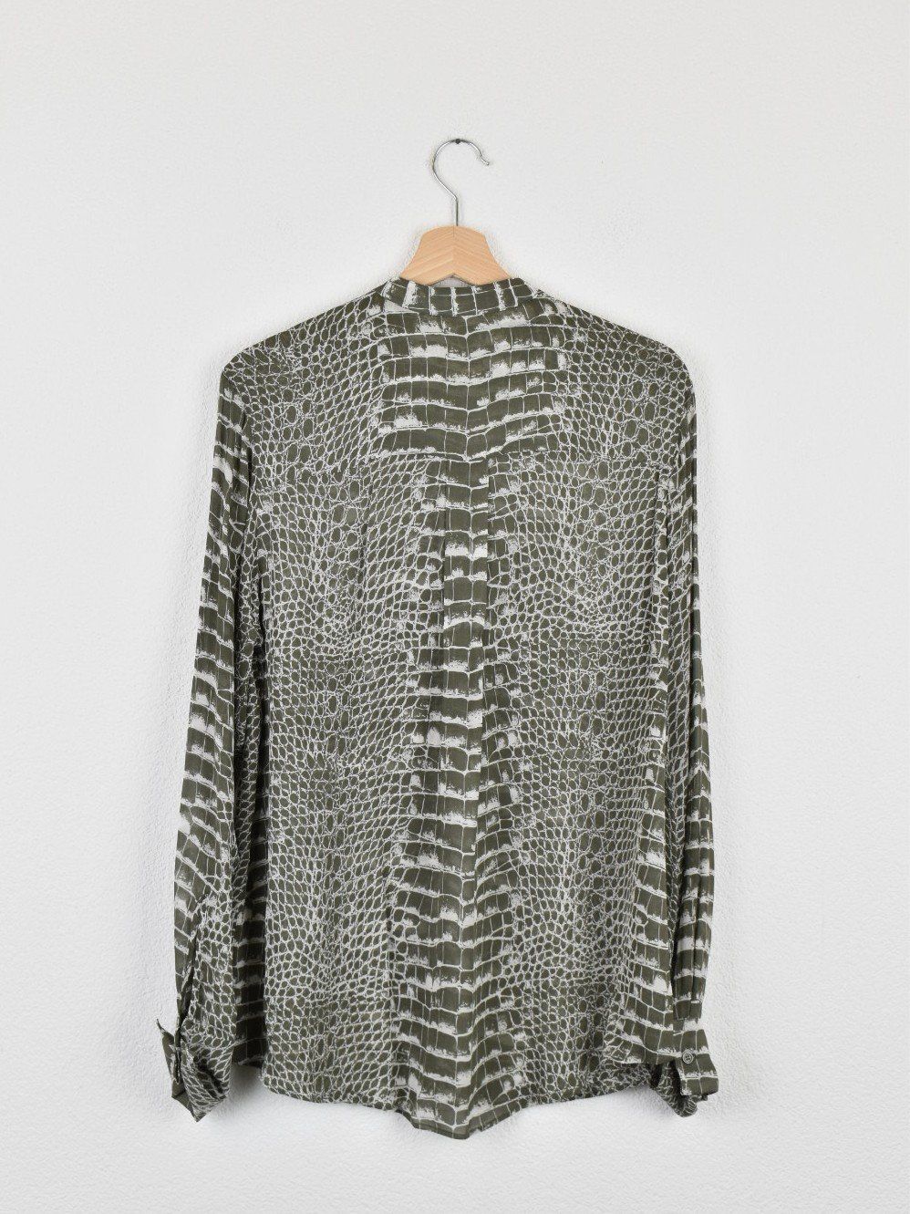 Hugo Boss Camicette: Boss Bluse, Gr.36, oversized, grün/offwhite – Nuovo (secondo la descrizione) da Nürensdorf venduto da 2ND_STORY 1