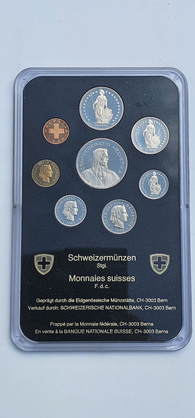 Tutti le monete: Schweizer Münzen Set 1985 Stgl.  – Nuovo (secondo la descrizione) da Wettingen venduto da Top_mesi