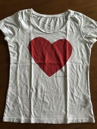 T-Shirt Stanley/Stella organic cotton white heart print size