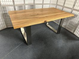Esstisch MATRAS Wildeiche Massivholz 200 x 100 cm U-Füsse