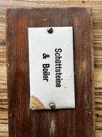 Altes Schild "Schüttsteine & Boiler" - Vintage Rarität!