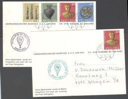 Ballonpost Musiktag Oberaargau 1972