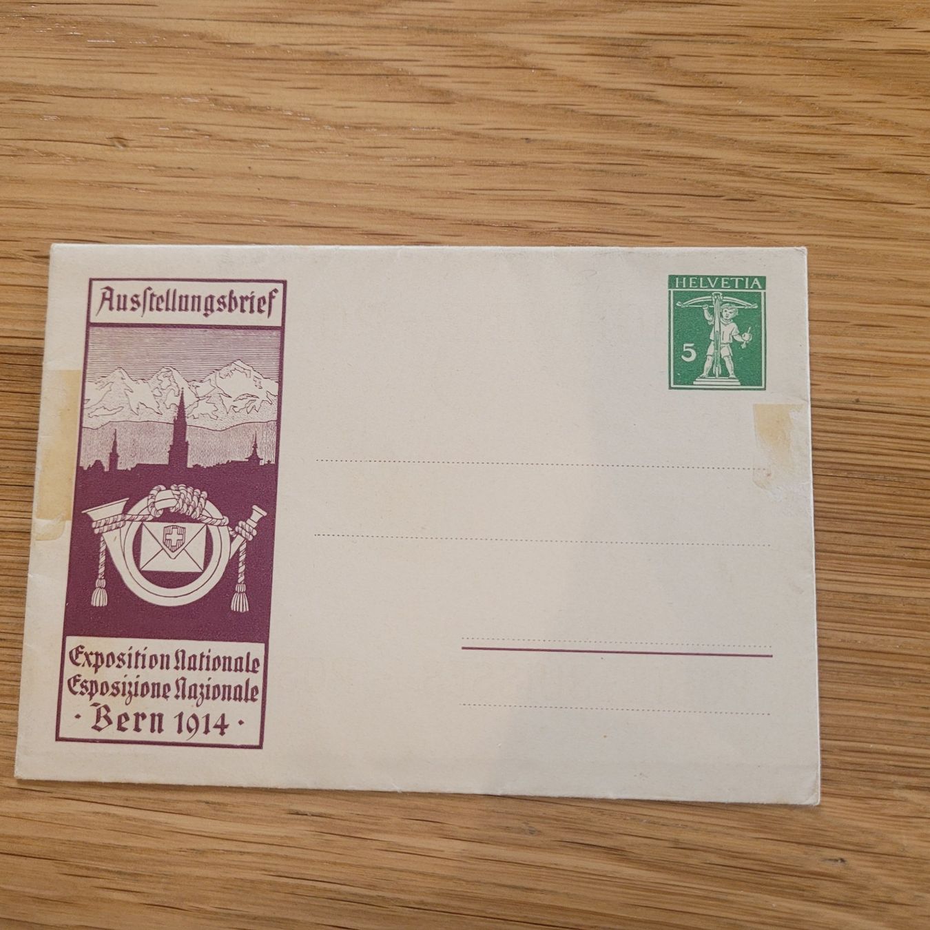 Cartoline postali: GS Bern 1914 – Usato da Biel/Bienne venduto da Destockweb