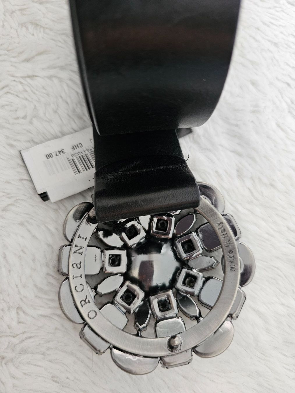 Orciani Cinture: Ceinture en cuir Orciani avec boucle strass – Usato da lausanne venduto da mariamimib 1