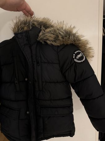 Winterjacke Minotti schwarz mit Kapuze guter Zustand