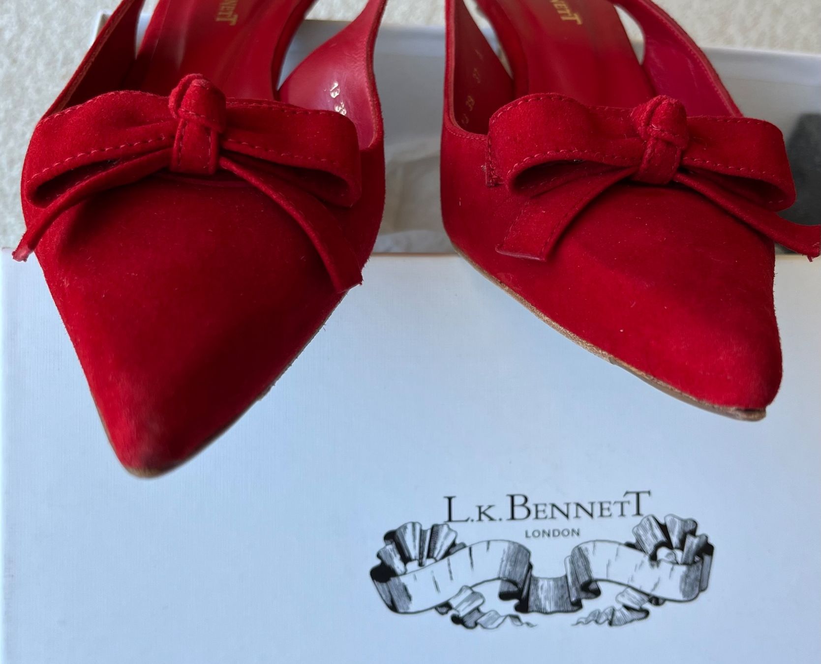 Scarpe da donna: Rote L.K. Bennett Slingpumps Wildleder, Gr. 37 – Usato da Cham venduto da SPORTSMOTION 3