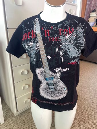 T Shirt Music for Angels black Gr S