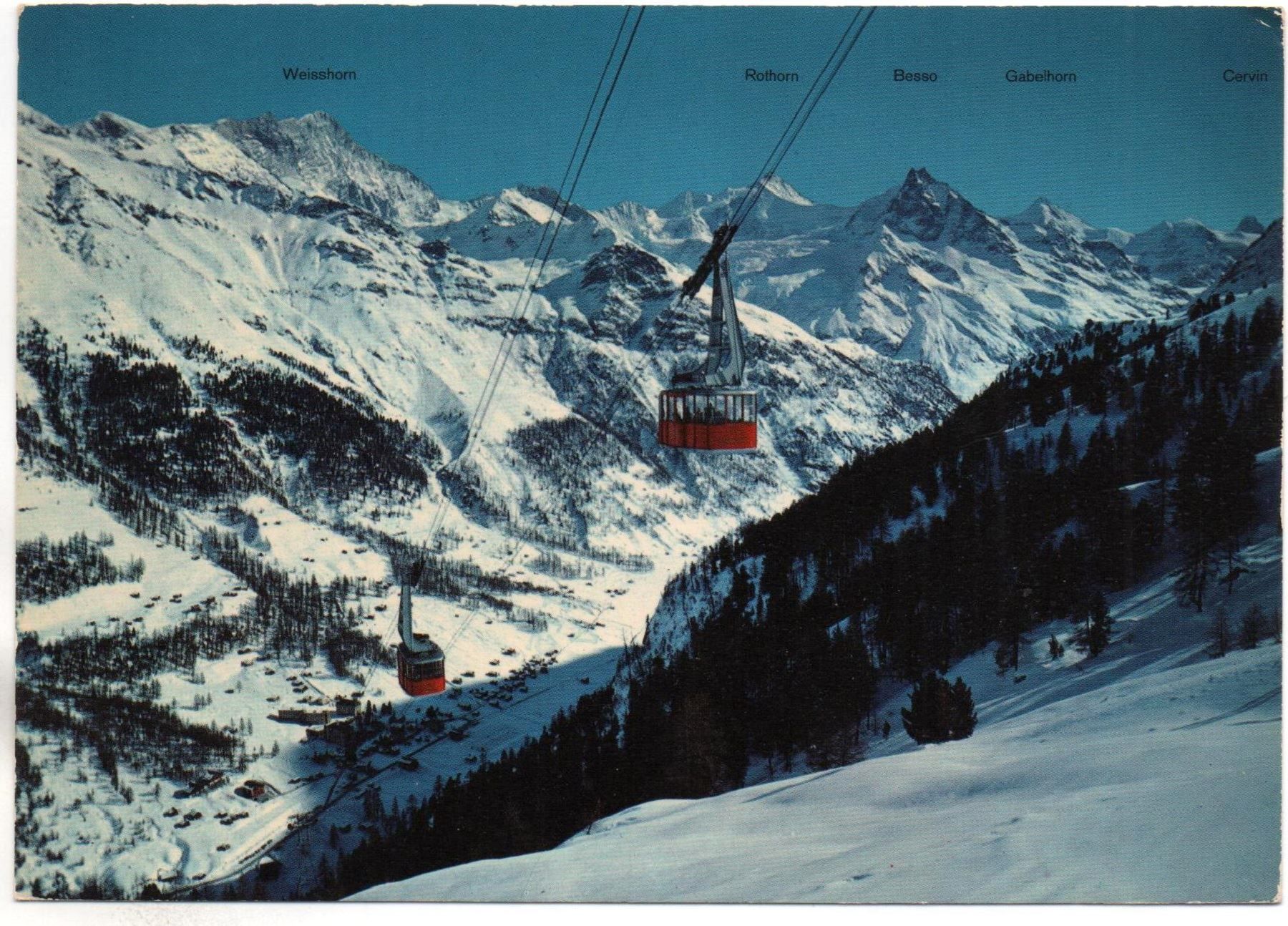 Cartes postales: ZINAL Téléférique Zinal-Sorebois – D'occasion à Jona par philajona