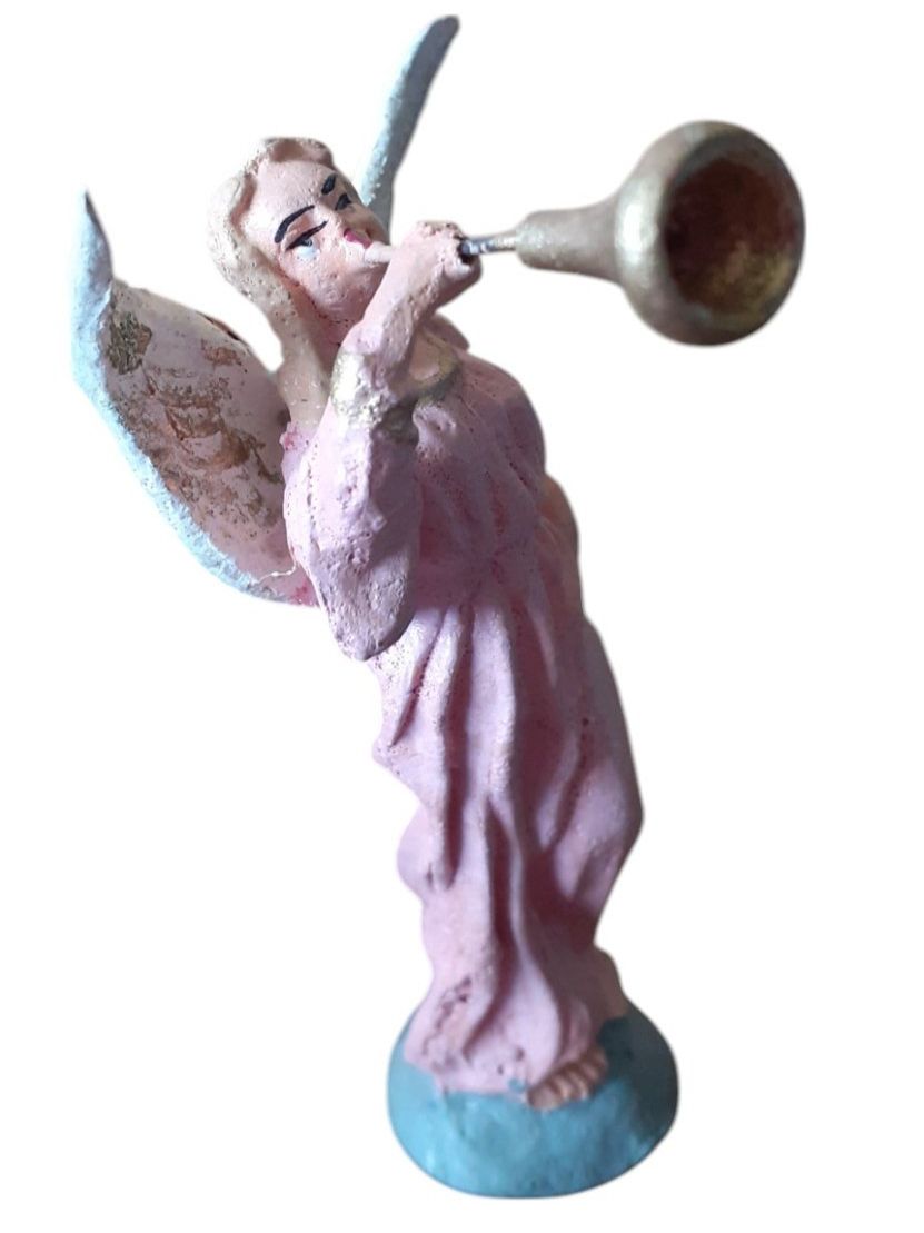 Figurines: Antike Krippenfigur Engel mit Trompete – D'occasion à Mörschwil par wunderkiste44 1