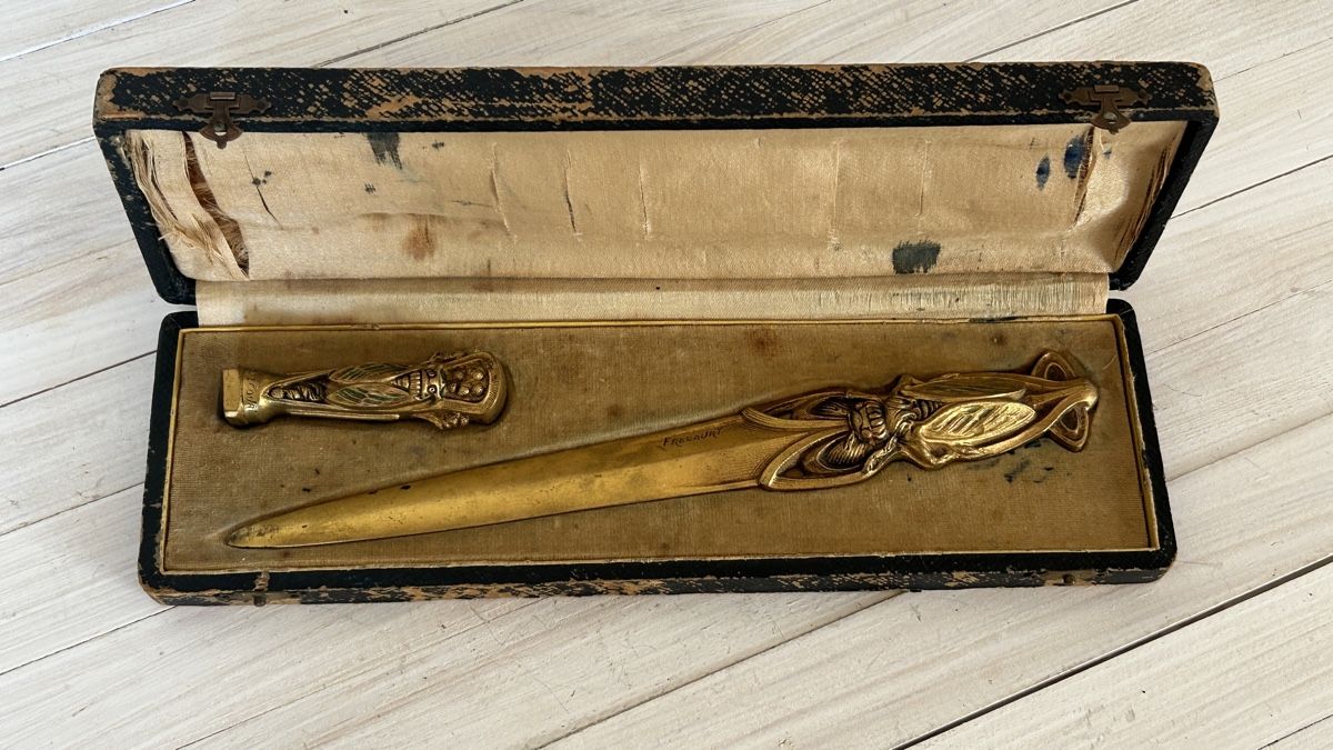 Sonstiger Bürobedarf: Brieföffner Jugendstil Frécourt Typ Zykade – Gebraucht aus Riedholz von Frettchen63