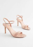 next forever comfort strappy skinny heel sandalette nude