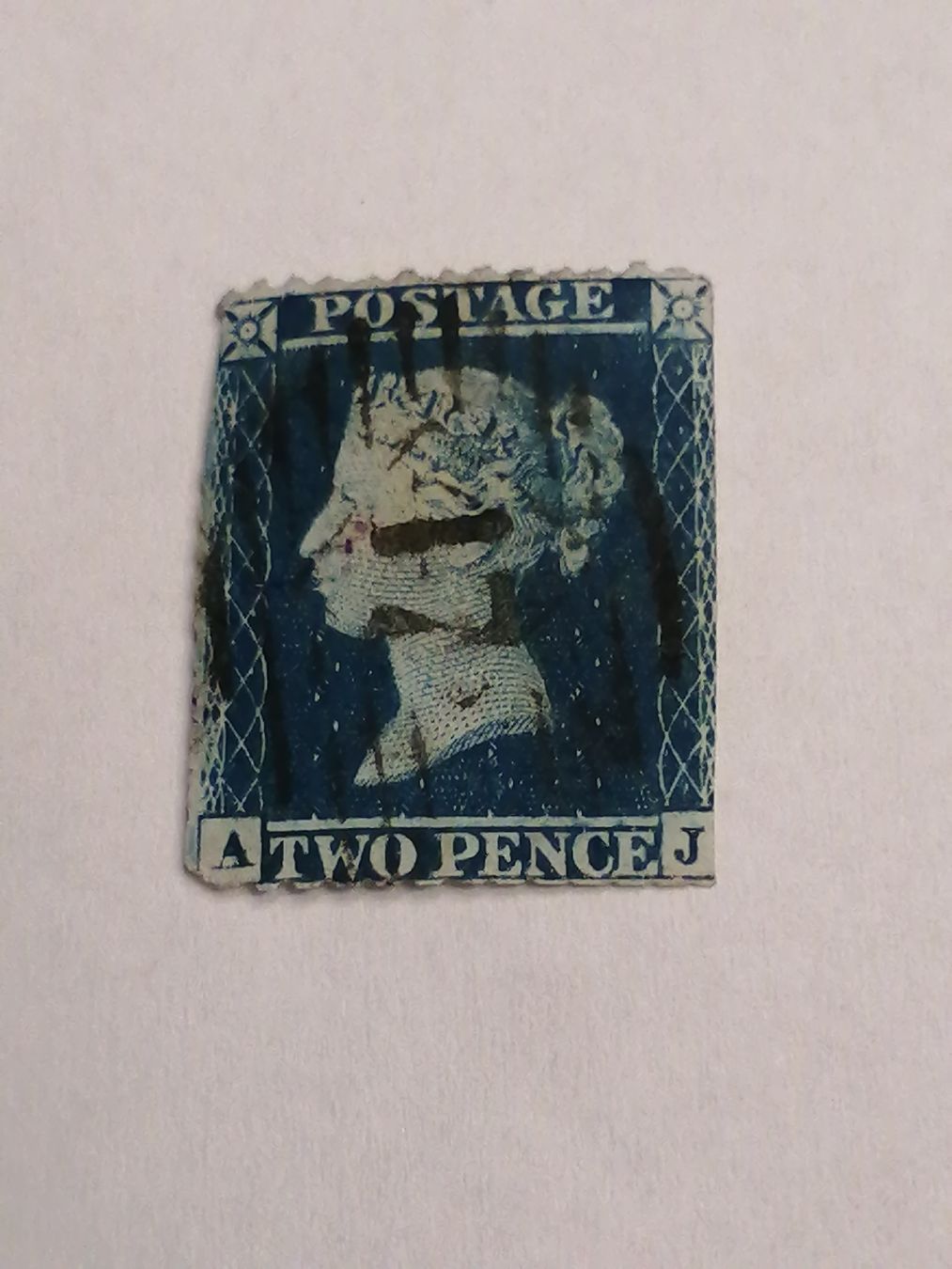 Alle Briefmarken: Two Pence Blue 1855  – Gebraucht aus Happerswil von tschergi
