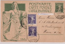 Z9 )  Postkarte UPU mit  2 x Tell 118, sehe Scan