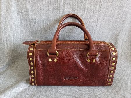 Lederhandtasche - dunkelbraun