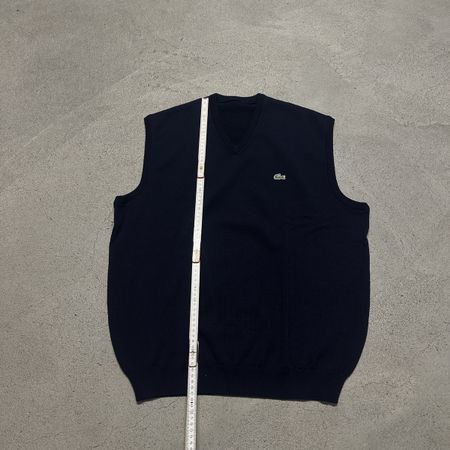 Vintage Lacoste Strickweste dunkelblau Wolle