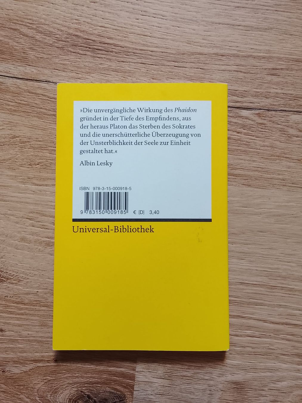 Bücher: Platon Phaidon Reclam Heft – Gebraucht aus Marbach LU von Dominik1992 1