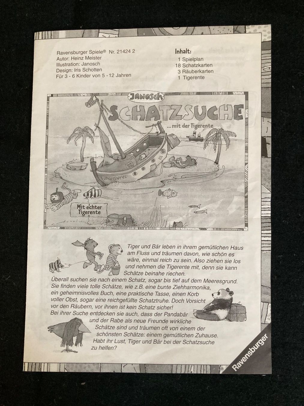 Ravensburger Spiele: Janosch, Spiel Schatzsuche mit der Tigerente – Gebraucht aus Zürich von Gustavo_Bianco 4