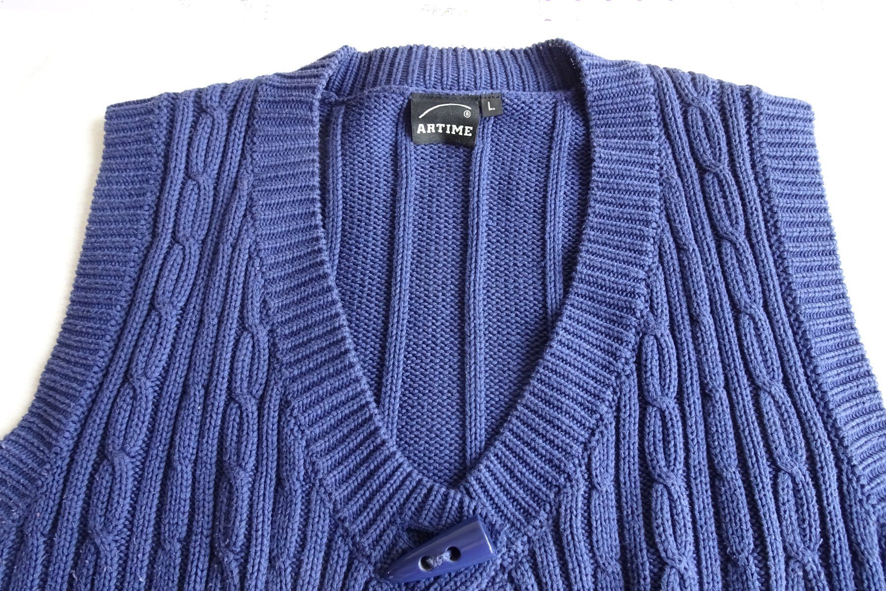 Gilet & Giacche senza maniche: Strick Gilet blau Gr. L – Usato da Strengelbach venduto da schmetterling20 1