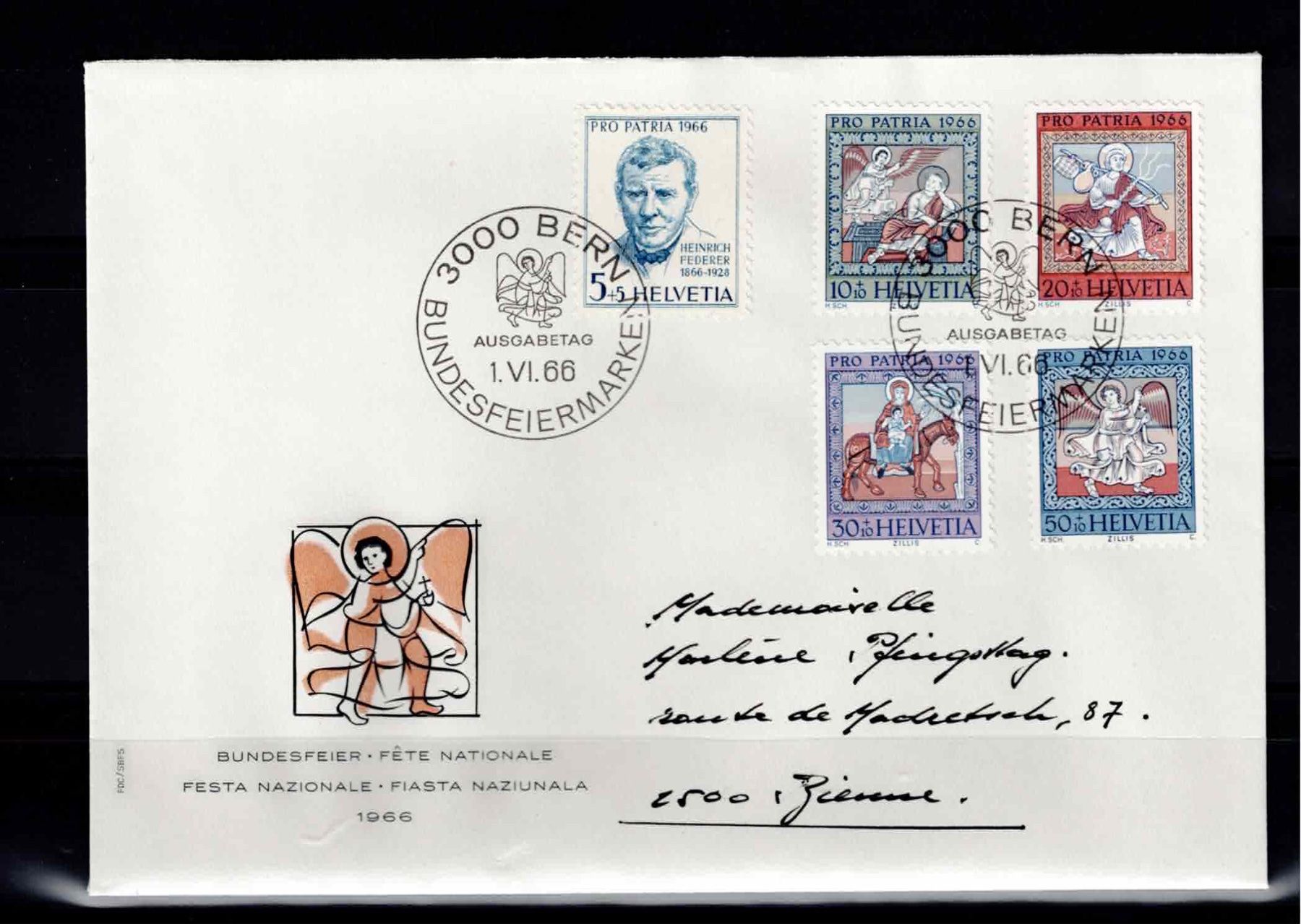 Tutti i francobolli: CH FDC Pro Patria Satz 1966 – Usato da Koblenz venduto da Markenhimmel