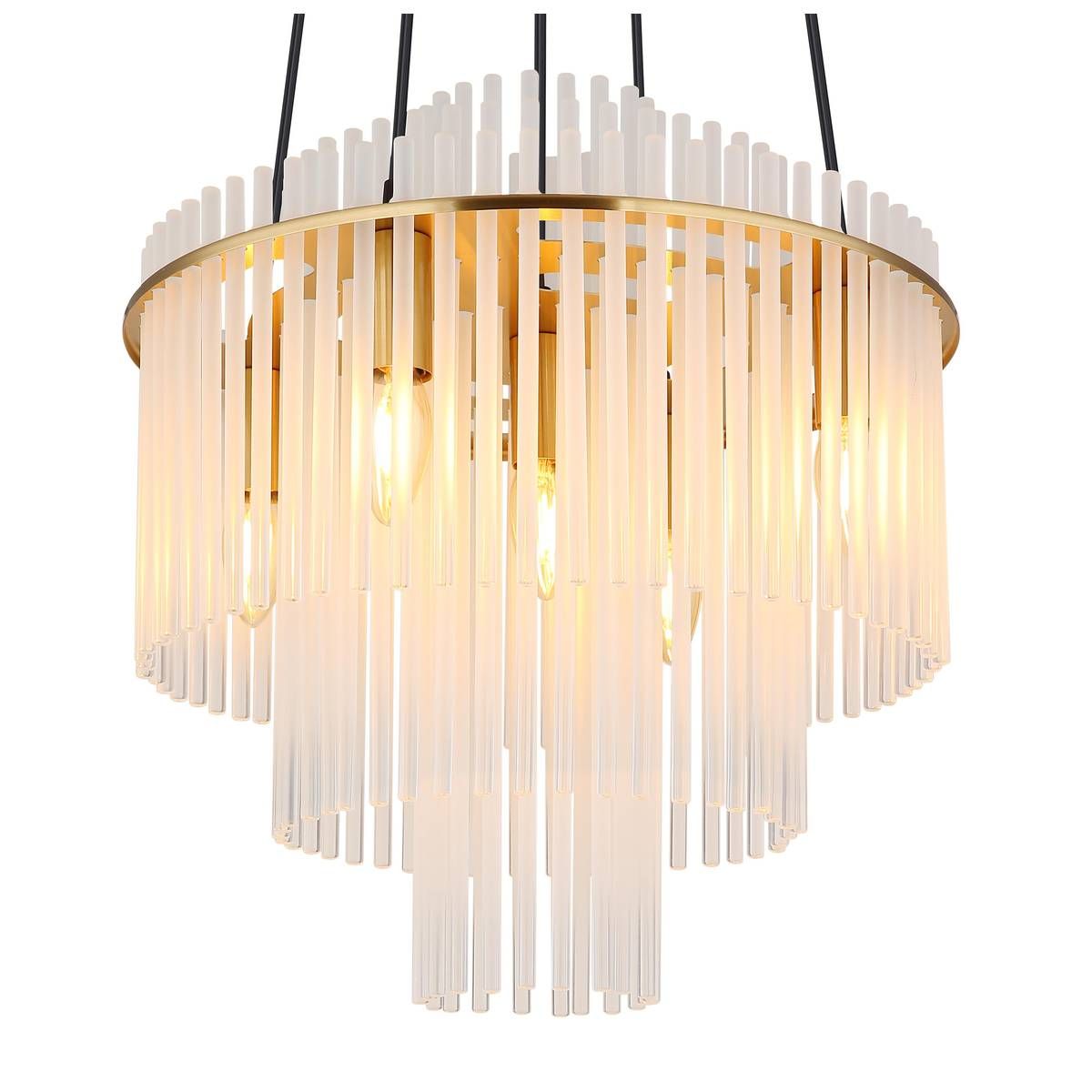 Lampadari & plafoniere: Pendelleuchte, Glasstäbe, Gold, 40 cm Ø – Nuovo (secondo la descrizione) da Kreuzlingen venduto da Smart-Light 4