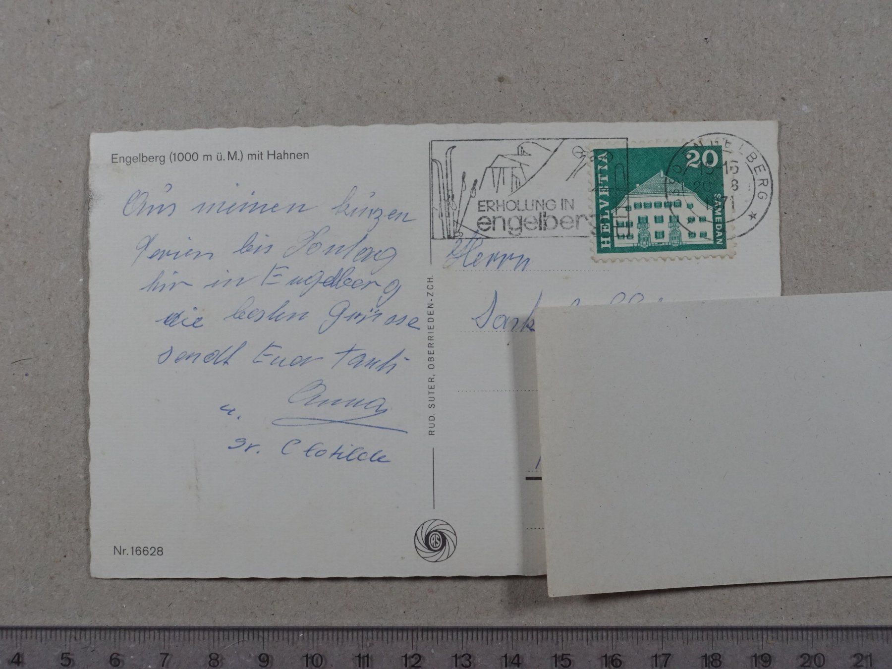 Cartoline postali: Engelberg, 1971 – Usato da Lenzburg venduto da fh1 1