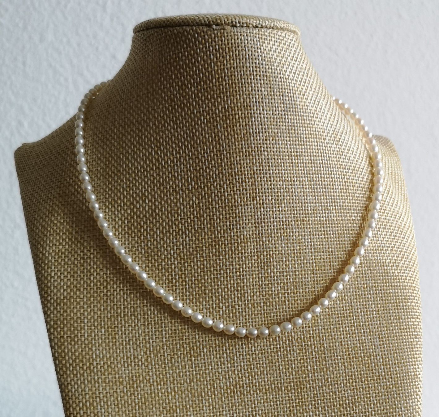 Catenine: Süsswasserperle Kette, 3x4mm, weiss – Nuovo e nell'imballaggio originale da Rümlang venduto da 21f