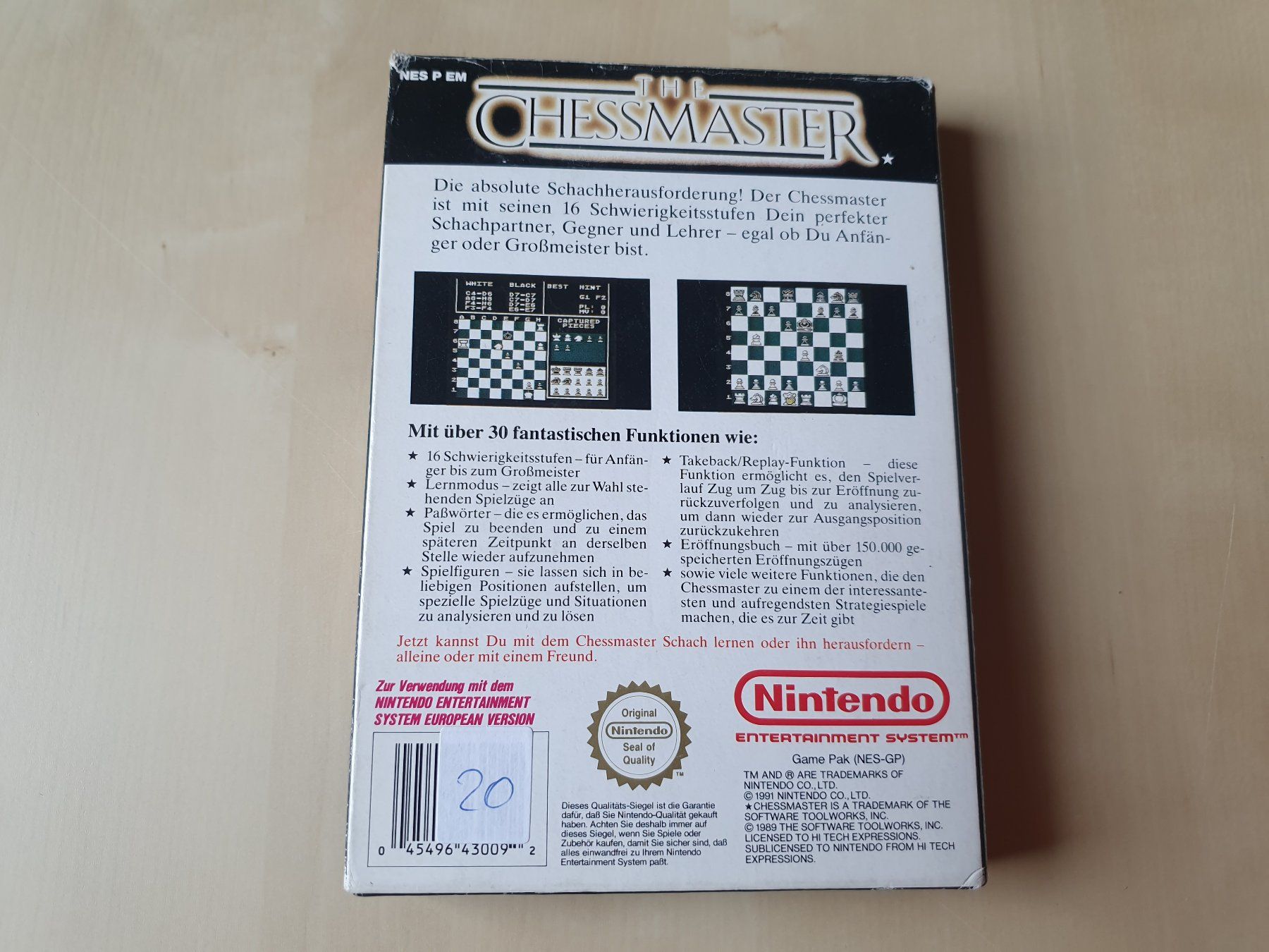 Nintendo Giochi: The Chessmaster – Usato da Stansstad venduto da collectorsshop 1
