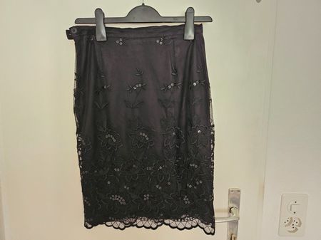 Jup Damen mit Pailetten und Stickereien, schwarz