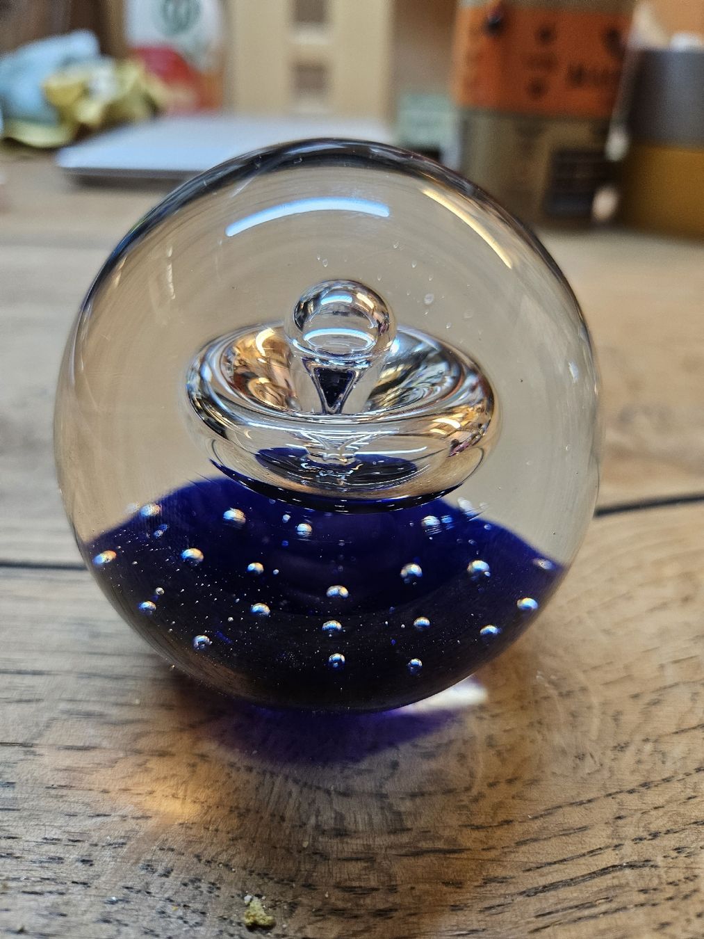 Gläser: Coole Briefbeschwerer Glaskugel blau  (V) – Gebraucht aus Rorschach von TimelessTrading 1