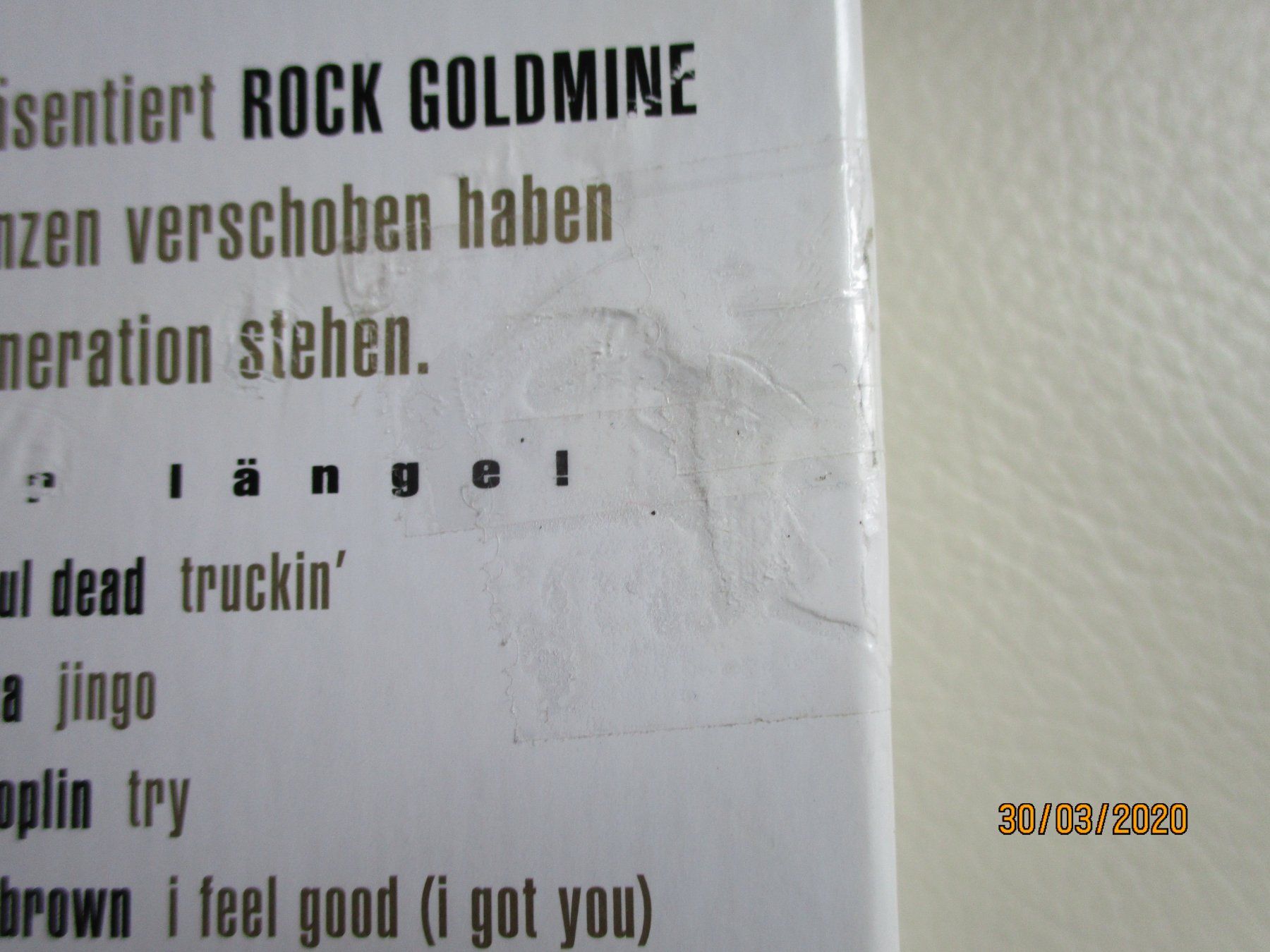 Tutti i DVDs: Rock Goldmine (DVD) – Usato da Liestal venduto da Disc-Point 3