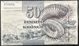 Island 50 Kronur Banknote - Seltenes Sammlerstück!