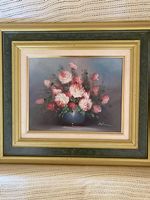 Tableau nature morte vase fleurs
