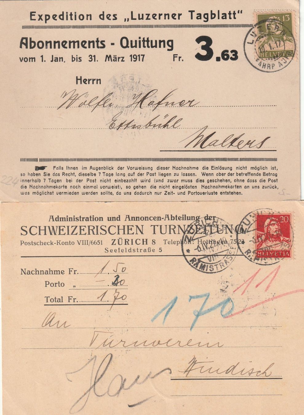 Cartoline postali: 10 verschieden antike Postkarten – Usato da Rupperswil venduto da Ema10