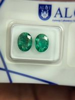 Smaragd Paar I 2.89ct I ALGT-Zertifikat