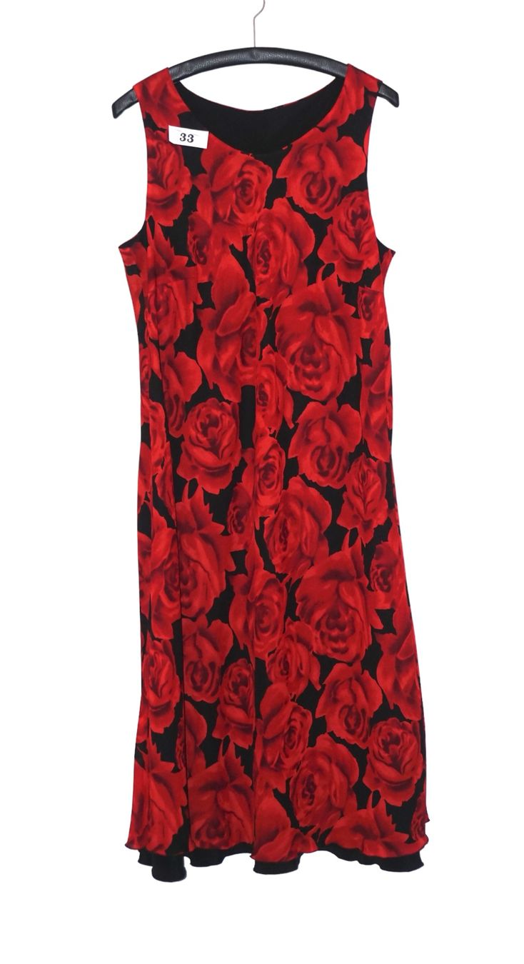 Vestiti: Kleid rot/schwarz   Double-face mit Blumenmuster – Usato da Horw venduto da fio_9n92
