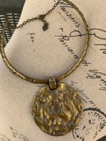 Superbe collier tour de cou DOLCE VITA vintage métal doré