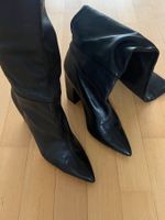 Zara Leather Pointed Toe Boots 39