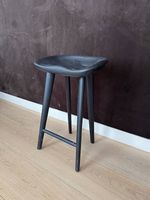BassamFellows Tractor Counter Stool, Esche schwarz