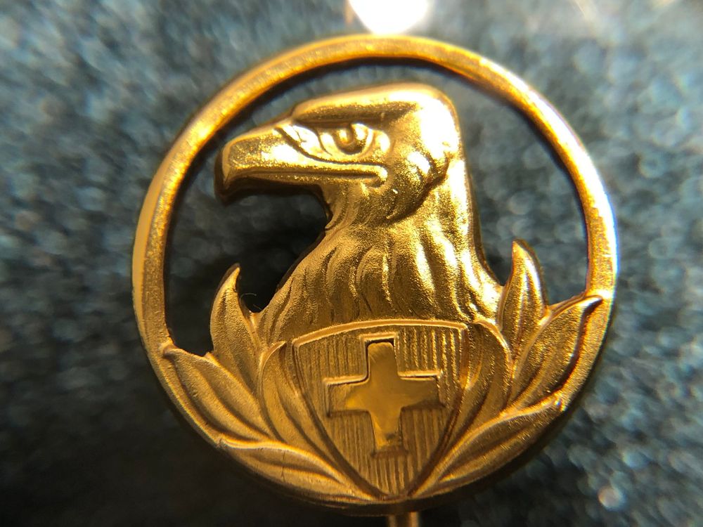 Placchette & Badge: EKSV Scharfschützenauszeichnung aus 14 Karat Gelbgold Au 585 – Usato da Bern venduto da bombich 2