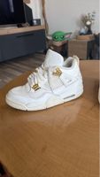 Baskets Air Jordan 4 Blanc & Or - Taille 38 - Bon État