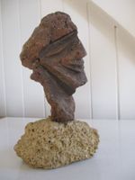 Skulptur / Büste aus Lava-Stein (?) - Kunst art arte