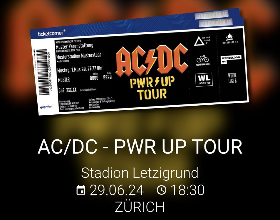 ACDC Stehplatz Ticket | Kaufen Auf Ricardo