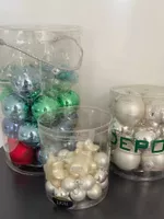 Weihnachtskugeln Christbaumschmuck weiss Silber bunt