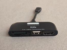 Micro USB MHL Adapter 5in1 HDMI USB SD Kartenleser Dongle