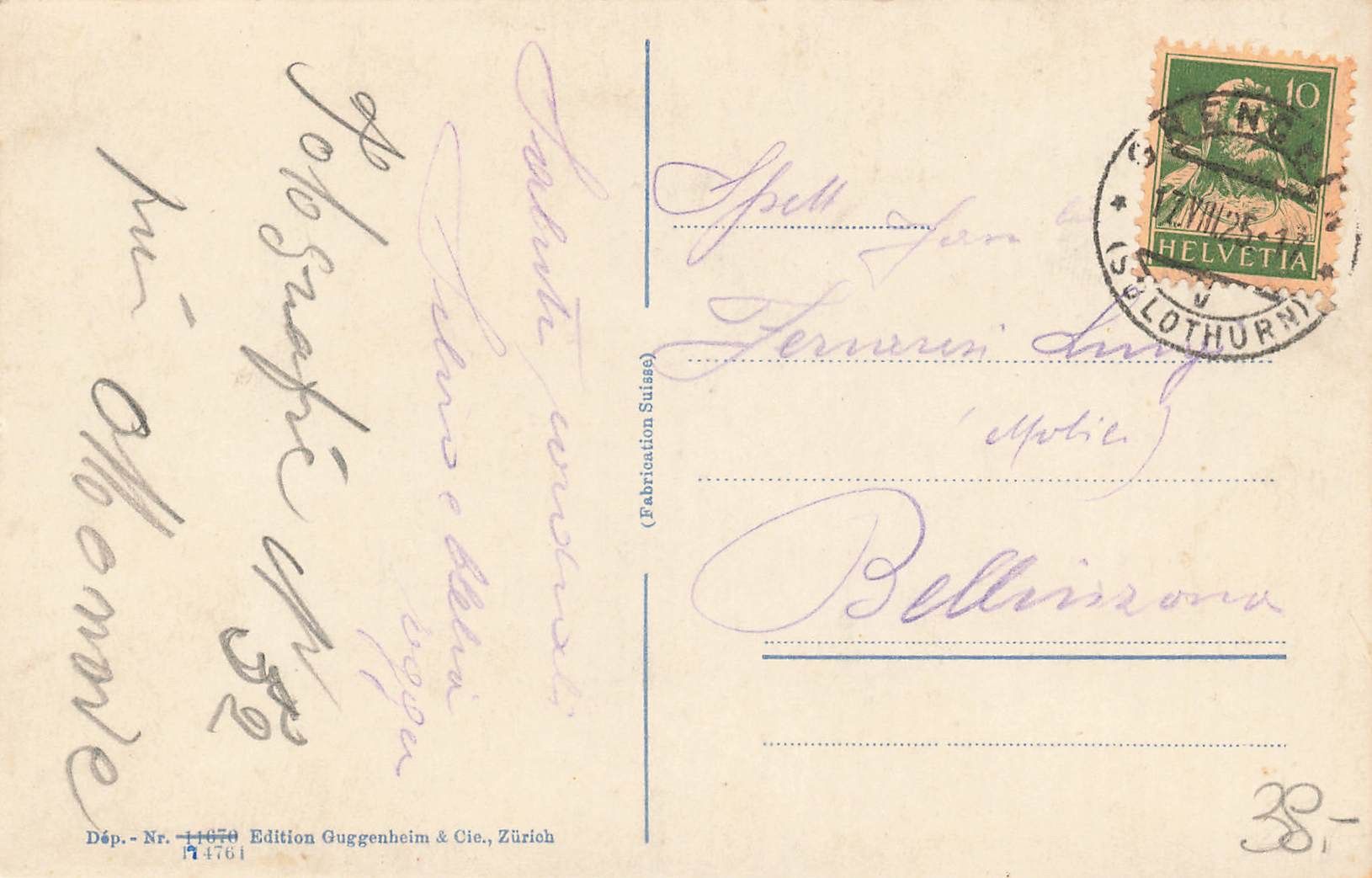 Cartes postales: Grenchen SO Centralstrasse Postgebäude belebt – D'occasion à Biasca par Blenio71 1