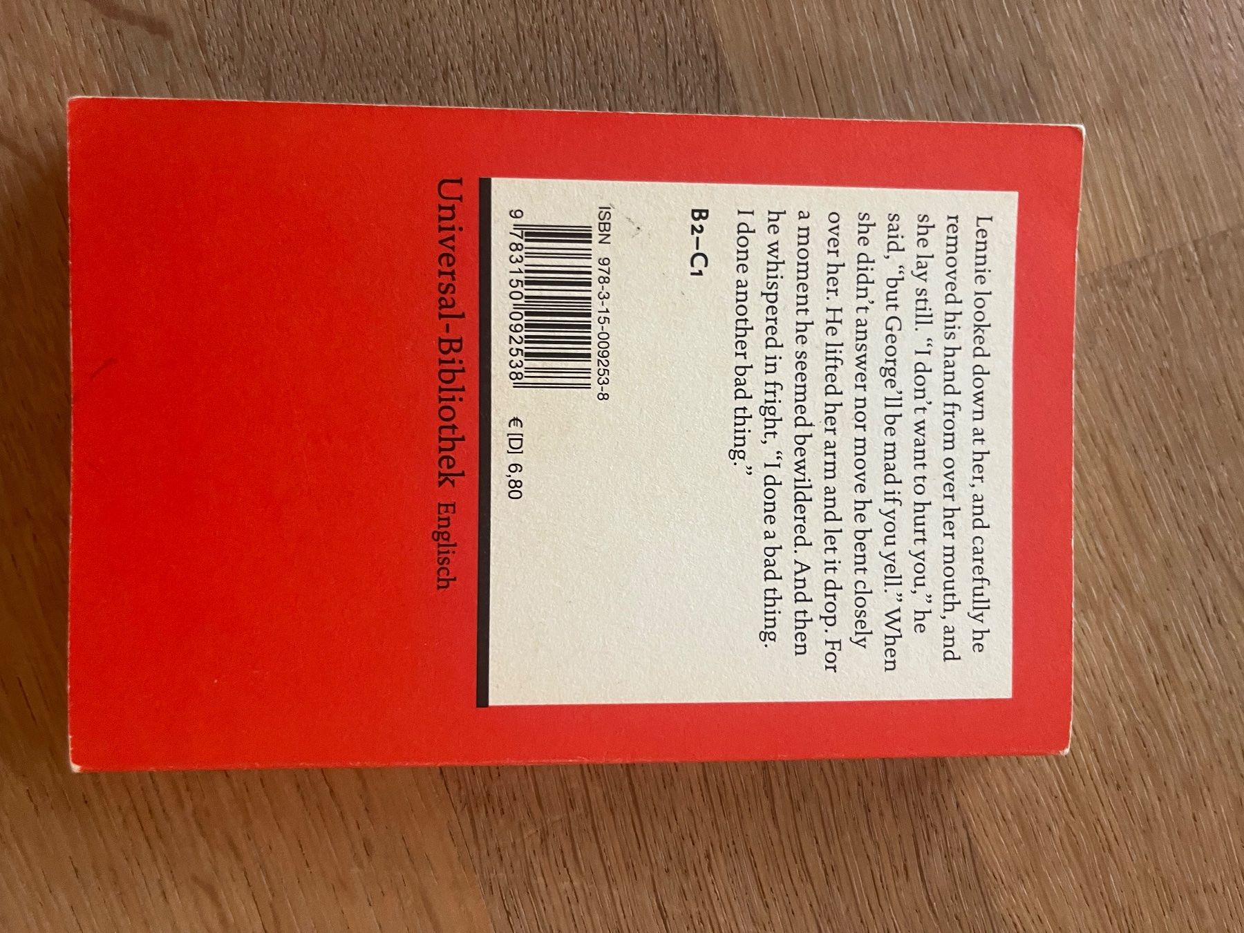 Libri: Of Mice and Men - John Steinbeck – Usato da Laupen BE venduto da lee_ym6v 1